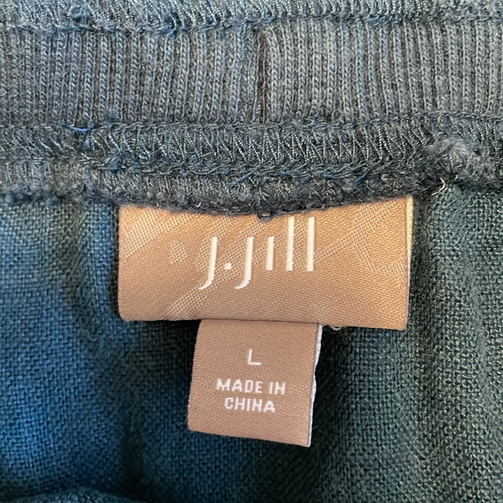 J.Jill Large Teal Linen Skirt - Picture 3 of 9